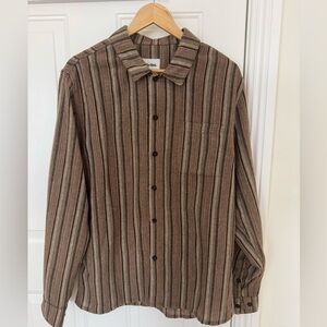 Rhythm striped long sleeve flannel cedar